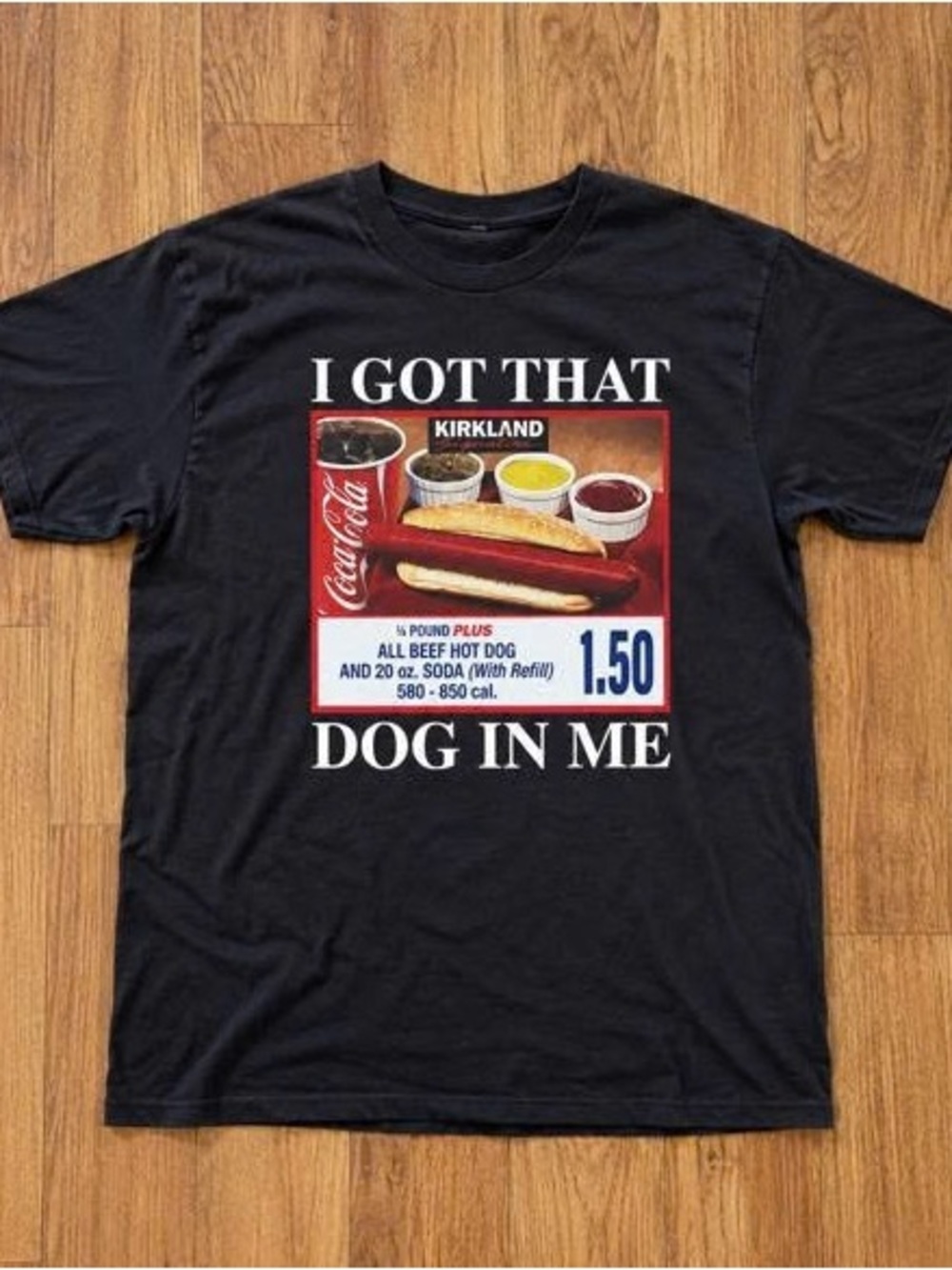 'I Got That Dog In Me' Tee with Red & Yellow Accents